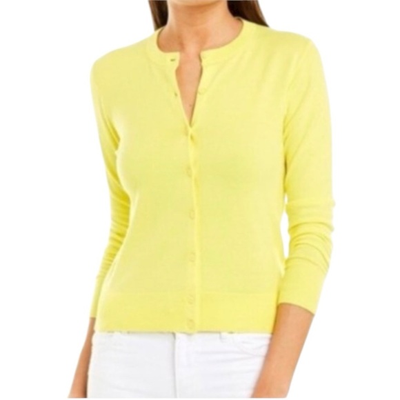 J. Crew Sweaters - J. Crew Lemon Yellow Cardigan Sweater Size S #1838